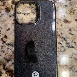 Black Sparkle Loopy iPhone 13 Pro Case